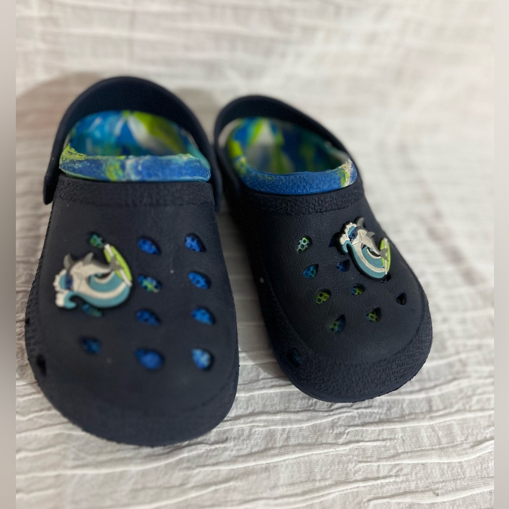 Camo and Shark Toddler Capelli Shoes - Size 10 Blue